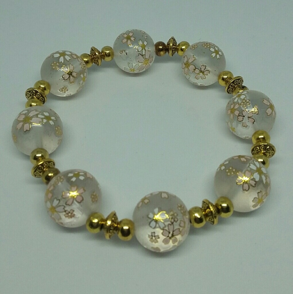 Clear and Gold bracelet